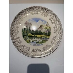 Vintage Yosemite Park Plate Taylor Smith Taylor Scenic Souvenir Good Condition